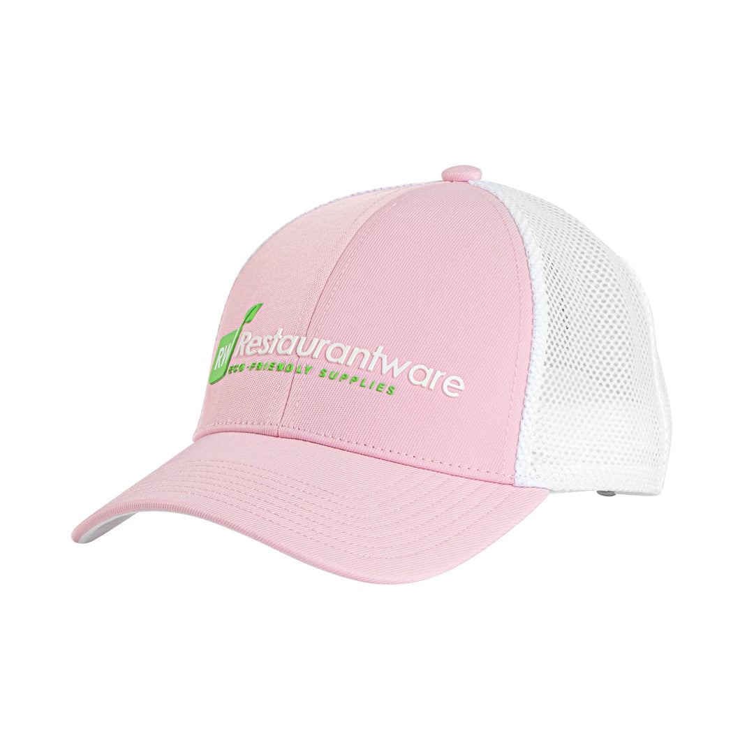 Restaurantware RW Threads Trucker Snapback Hat, Pink & White - Restaurant Equipment and Smallwares - Canadian Distribution - Ships Free Within Canada on Orders Above CAD $199