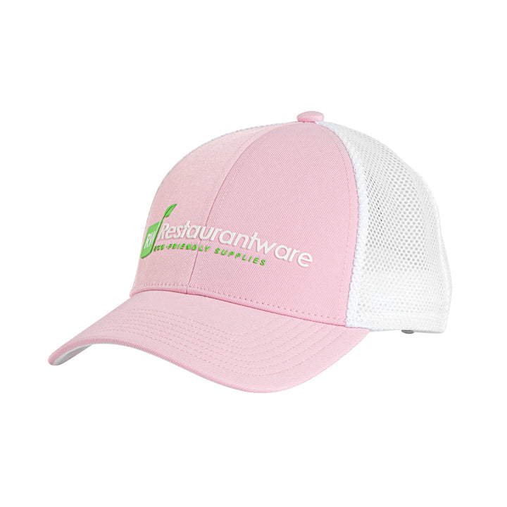 Restaurantware RW Threads Trucker Snapback Hat, Pink & White - Restaurant Equipment and Smallwares - Canadian Distribution - Ships Free Within Canada on Orders Above CAD $199