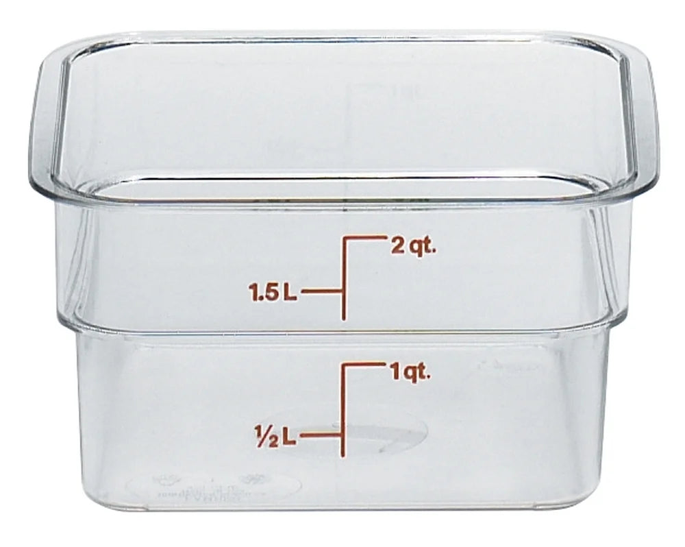 Cambro 2Qt Square Clear Camwear Food Storage Container - Restaurant Equipment and Smallwares - Canadian Distribution