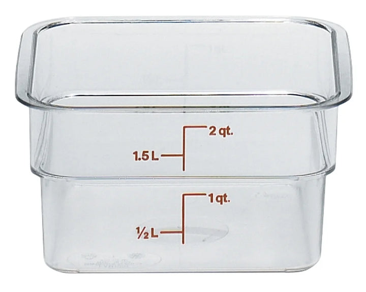 Cambro 2Qt Square Clear Camwear Food Storage Container - Restaurant Equipment and Smallwares - Canadian Distribution
