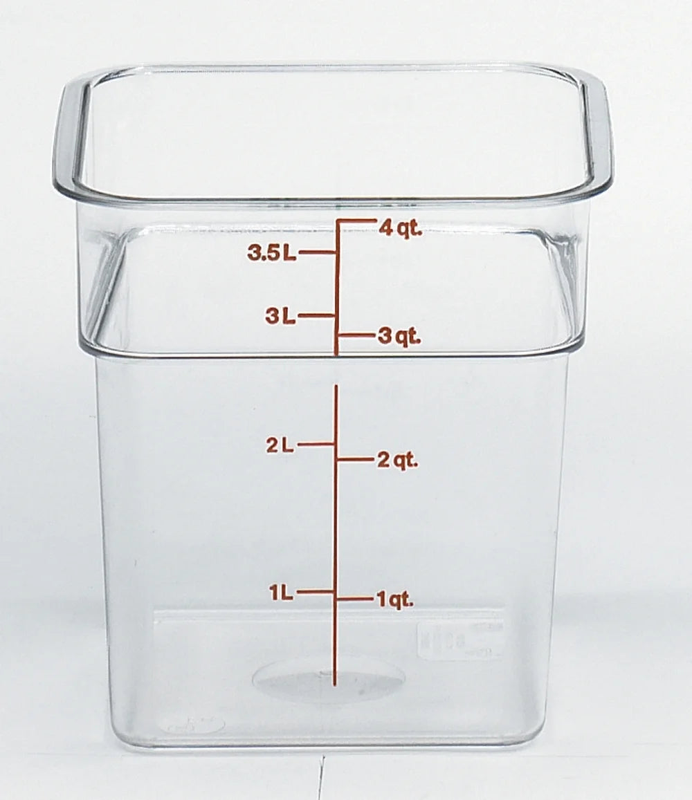 Cambro 4Qt Square Clear Camwear Food Storage Container - Restaurant Equipment and Smallwares - Canadian Distribution