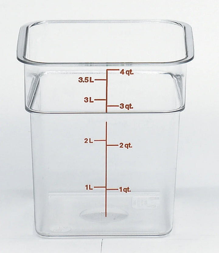 Cambro 4Qt Square Clear Camwear Food Storage Container - Restaurant Equipment and Smallwares - Canadian Distribution