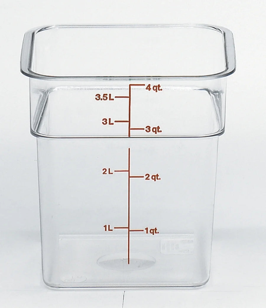 Cambro 4Qt Square Clear Camwear Food Storage Container - Restaurant Equipment and Smallwares - Canadian Distribution
