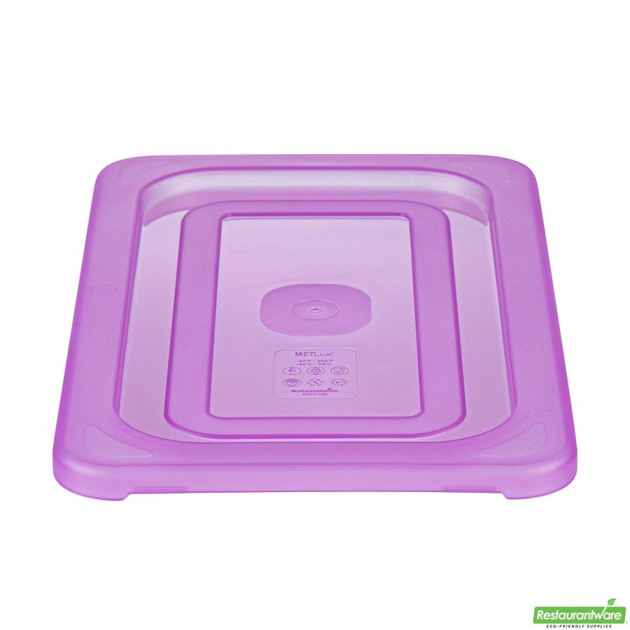 Restaurantware Met Lux Polypropylene Food Pan Lids, Purple, for Quarter-Size Met Lux Containers - Restaurant Equipment and Smallwares - Canadian Distribution