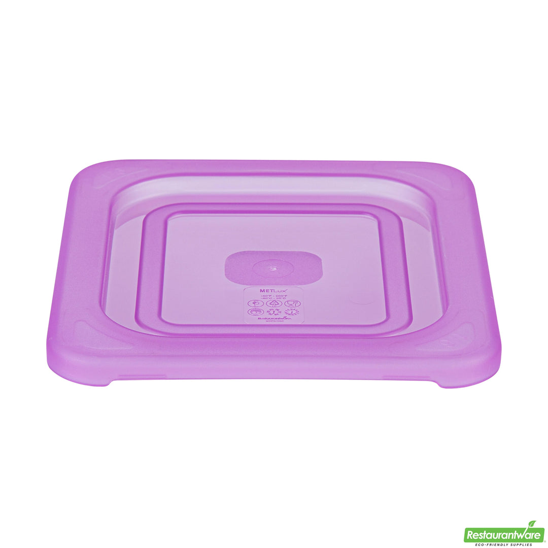 Restaurantware Met Lux Polypropylene Food Pan Lids, Purple, for Sixth-Size Met Lux Containers - Restaurant Equipment and Smallwares - Canadian Distribution