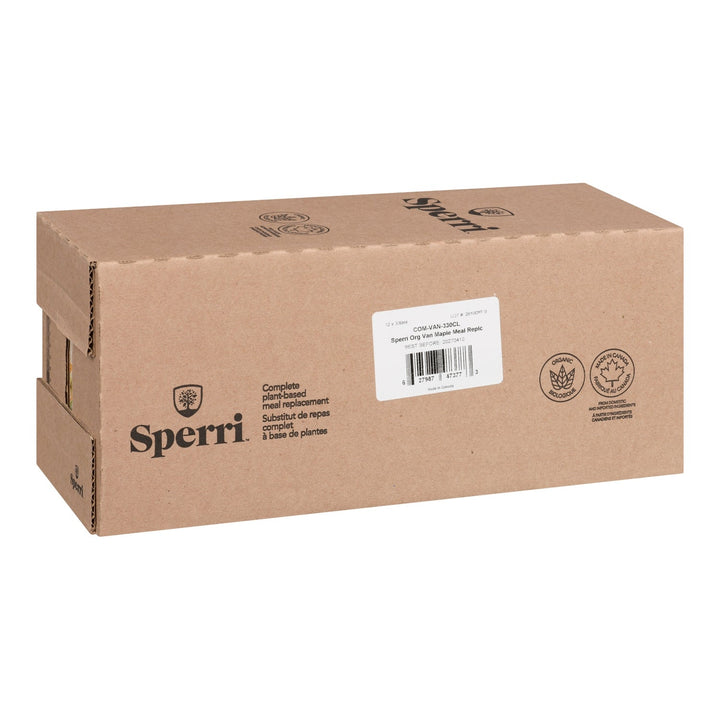 Sperri Plant-Based Vanilla Maple Meal Replacement Drink, Tetra, Organic - Canadian Distribution - Ships Free Within Canada on Orders Above CAD $199