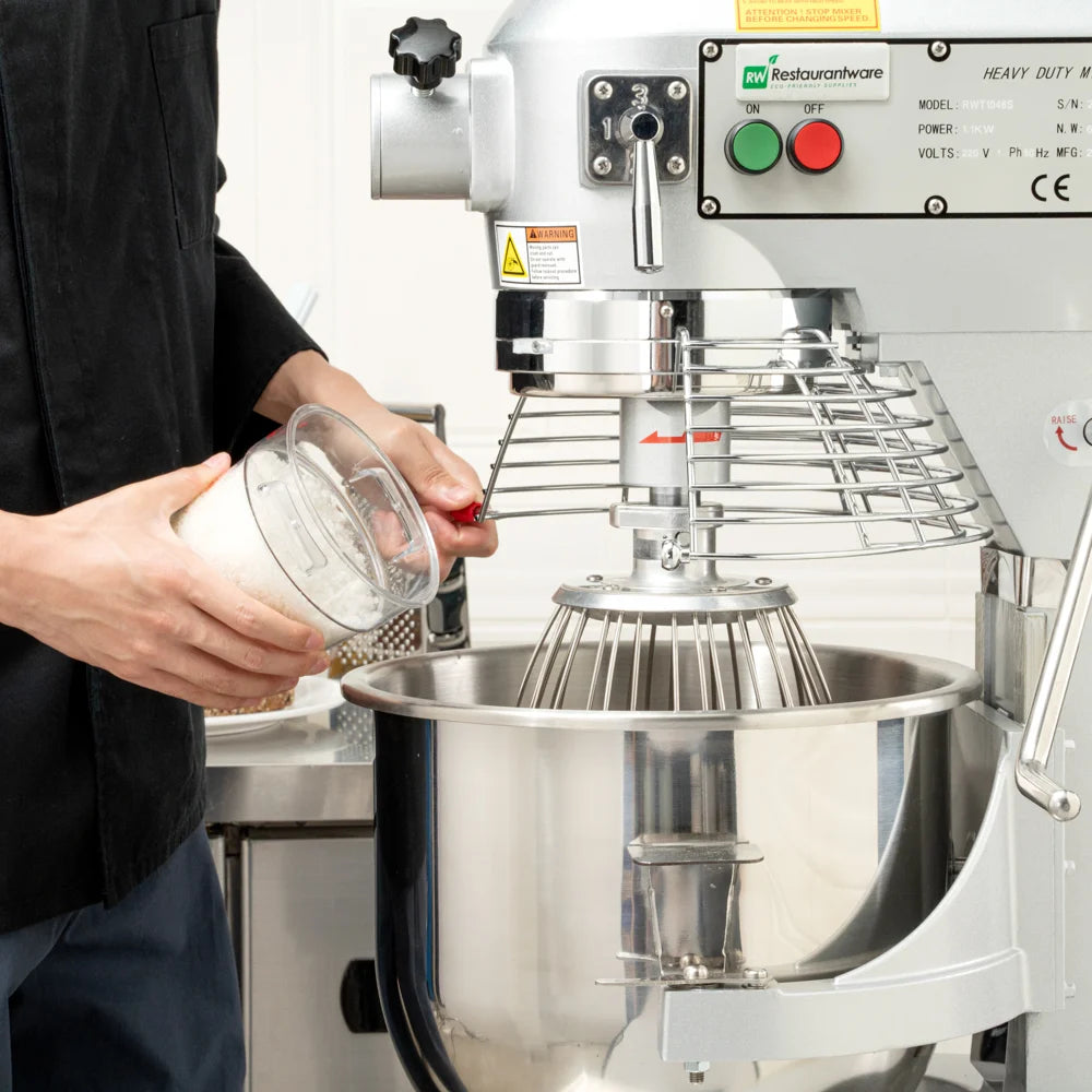 Restaurantware 21 Quart Planetary Stand Mixer, with Dough Hook/Whisk/Beater/Safety Guard - Restaurant Equipment and Smallwares - Canadian Distribution - Ships Free Within Canada on Orders Above CAD $199
