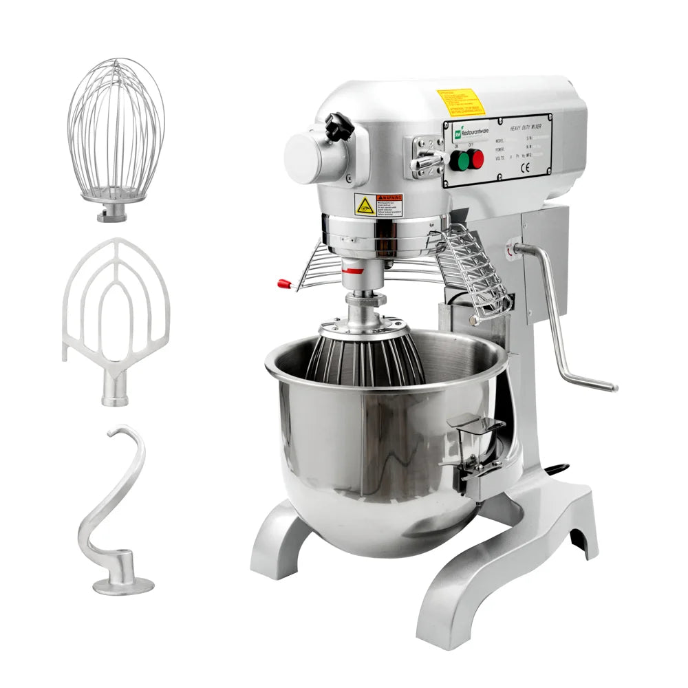 Restaurantware 21 Quart Planetary Stand Mixer, with Dough Hook/Whisk/Beater/Safety Guard - Restaurant Equipment and Smallwares - Canadian Distribution