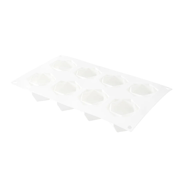 Restaurantware Pastry Tek 8-Compartment Silicone Diamond Sphere Mold - Restaurant Equipment and Smallwares - Canadian Distribution