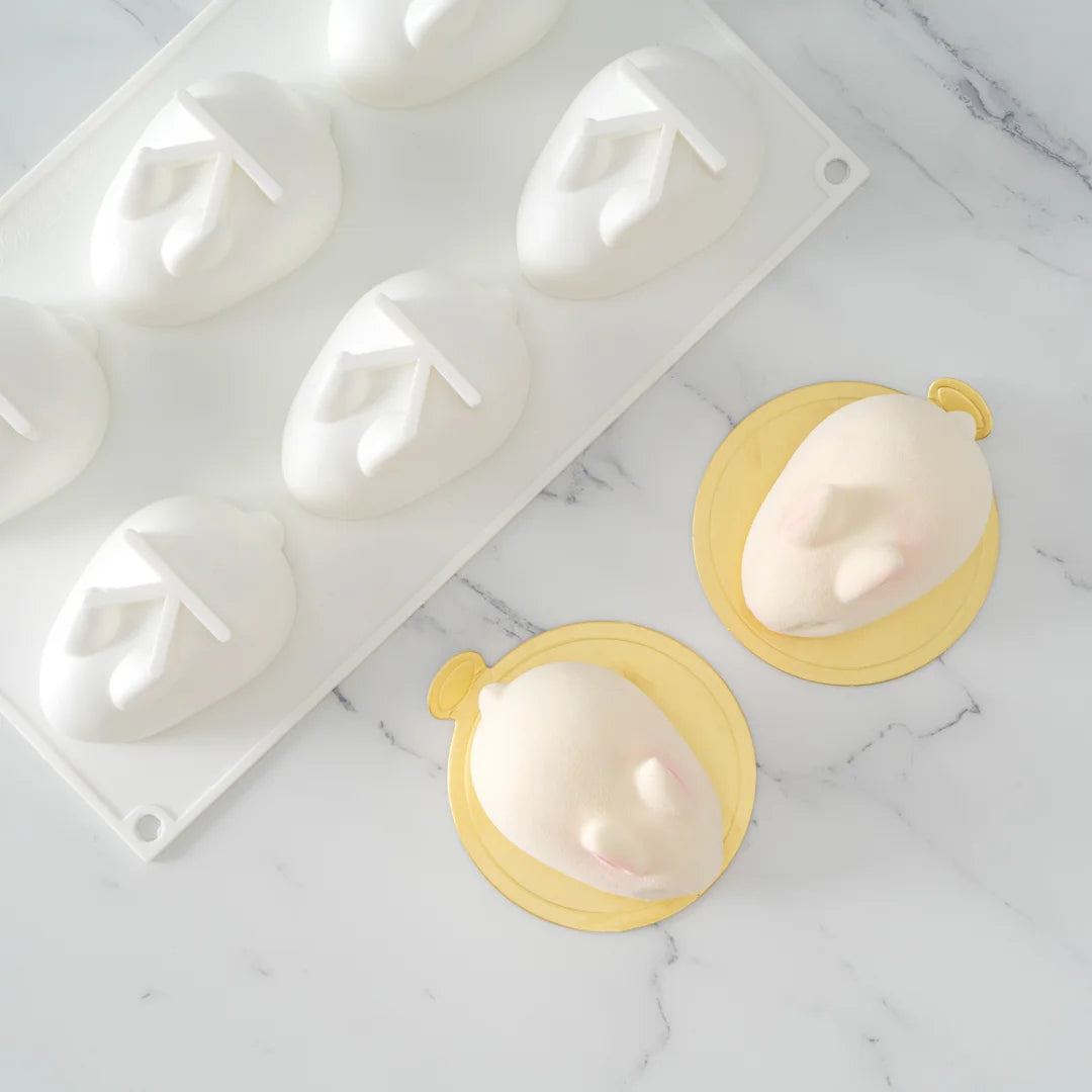 Restaurantware Pastry Tek 6-Compartment Silicone Bunny Mold - Restaurant Equipment and Smallwares - Canadian Distribution - Ships Free Within Canada on Orders Above CAD $199
