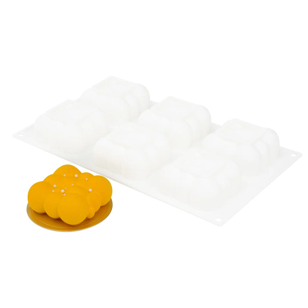 Restaurantware Pastry Tek 6-Compartment Silicone Bubble Cloud Mold - Restaurant Equipment and Smallwares - Canadian Distribution - Ships Free Within Canada on Orders Above CAD $199