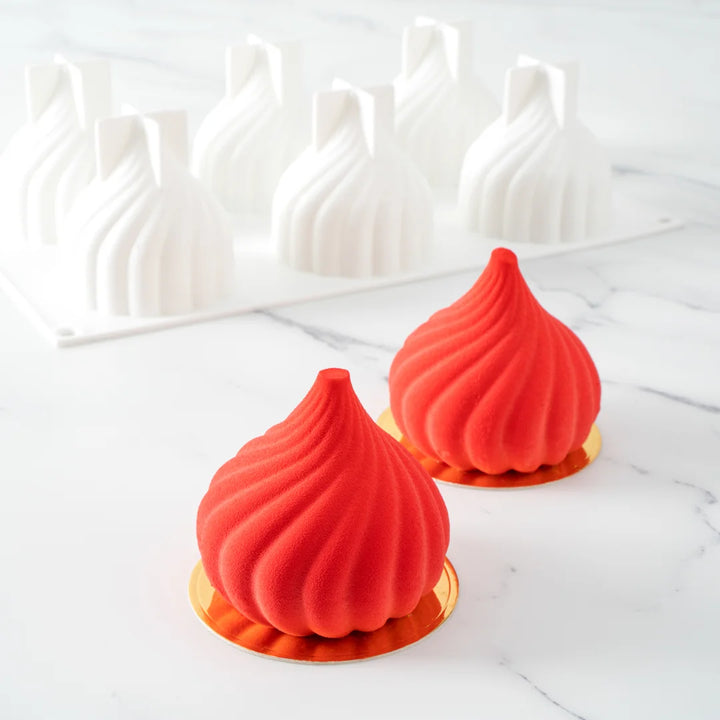 Restaurantware Pastry Tek 6-Compartment Silicone Spiral Molds - 10 Units/Case - Restaurant Equipment and Smallwares - Canadian Distribution - Ships Free Within Canada on Orders Above CAD $199