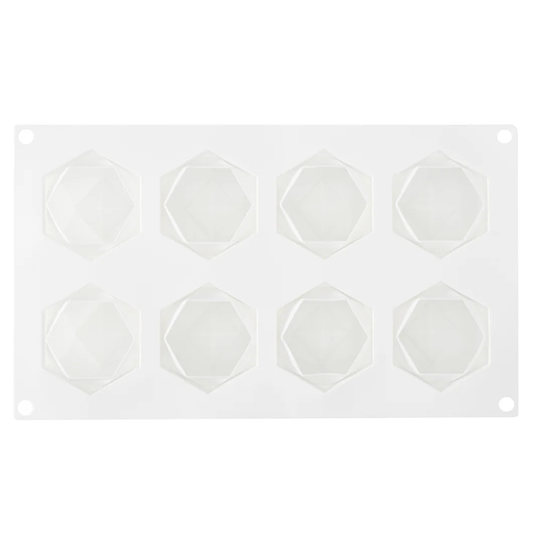 Restaurantware Pastry Tek 8-Compartment Silicone Diamond Sphere Molds - Restaurant Equipment and Smallwares - Canadian Distribution