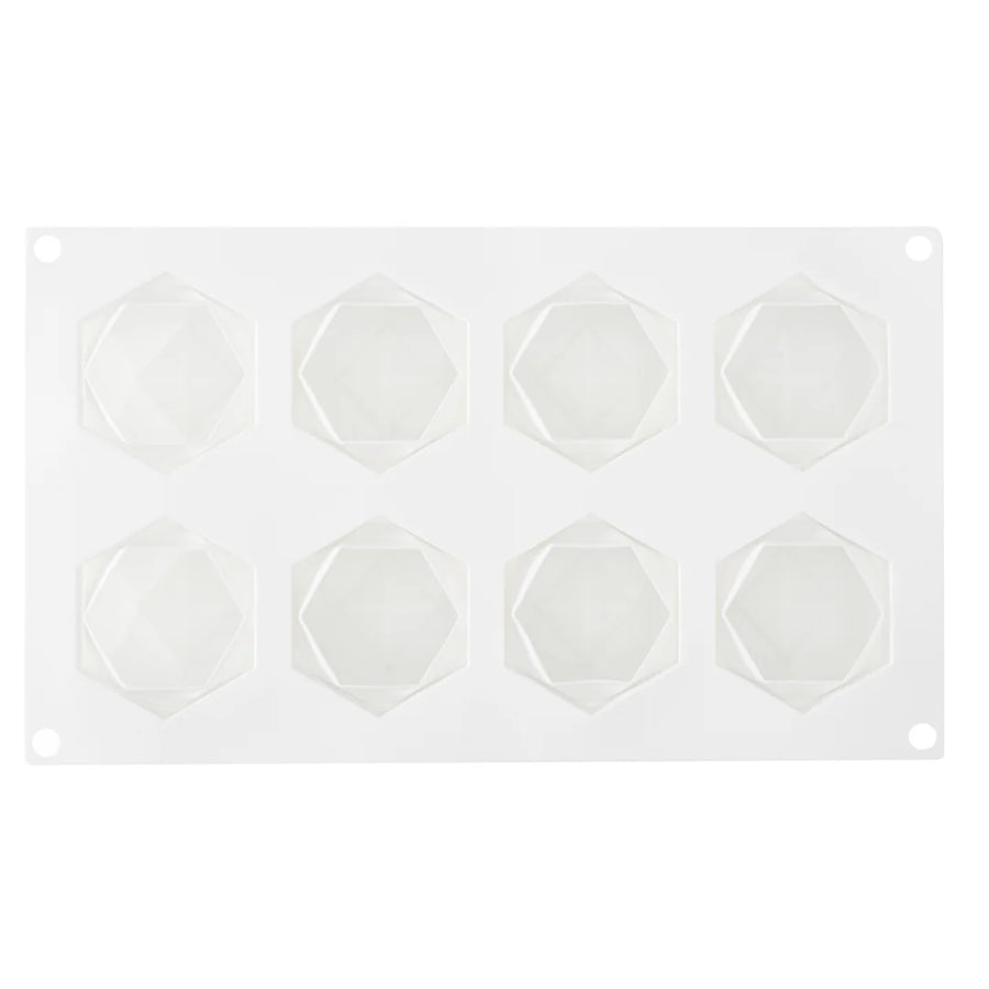Restaurantware Pastry Tek 8-Compartment Silicone Diamond Sphere Molds - Restaurant Equipment and Smallwares - Canadian Distribution