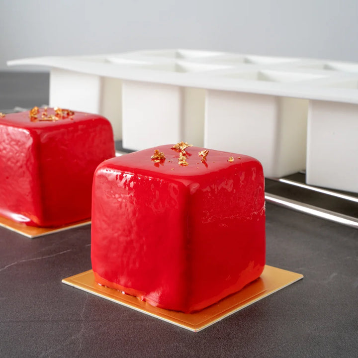 Restaurantware Pastry Tek 6-Compartment Silicone Cube Molds - Restaurant Equipment and Smallwares - Canadian Distribution - Ships Free Within Canada on Orders Above CAD $199