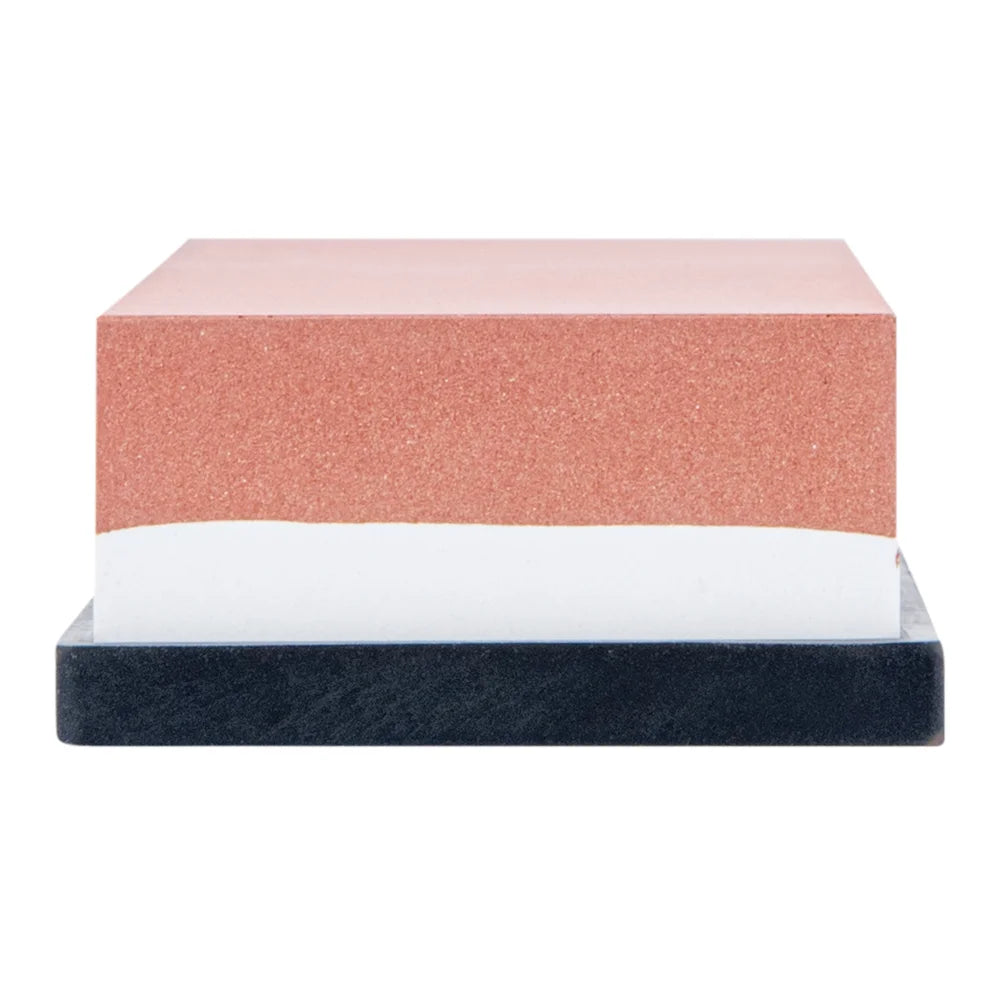 Restaurantware 2-Sided Sensei Whetstone Knife Sharpener Set, 3000 & 8000 Grit, With Silicone Holder - Restaurant Equipment and Smallwares - Canadian Distribution