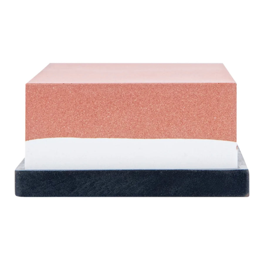 Restaurantware 2-Sided Sensei Whetstone Knife Sharpener Set, 3000 & 8000 Grit, With Silicone Holder - Restaurant Equipment and Smallwares - Canadian Distribution
