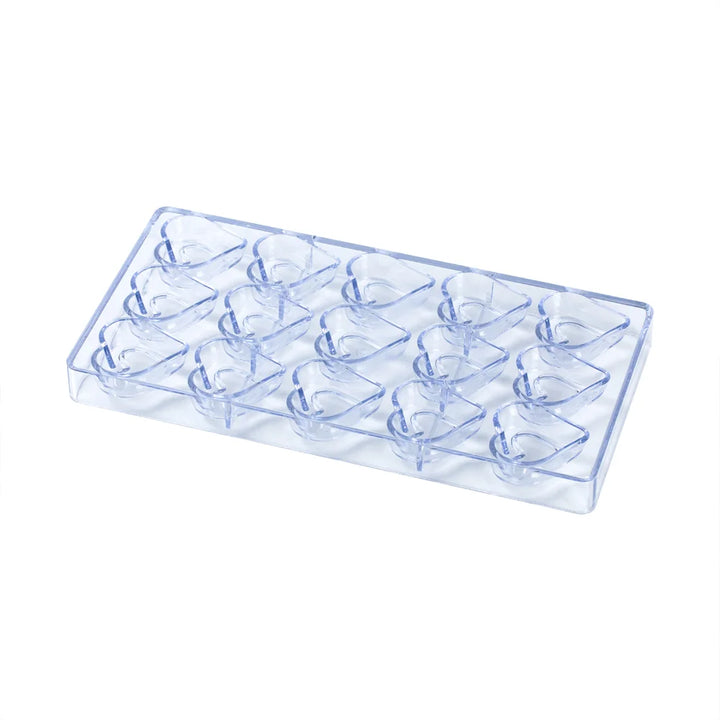 Restaurantware Pastry Tek 18-Compartment Heart Outline Candy & Chocolate Mold, Polycarbonate - Restaurant Equipment and Smallwares - Canadian Distribution
