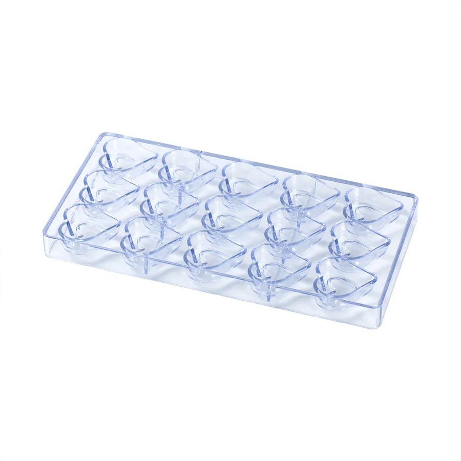 Restaurantware Pastry Tek 18-Compartment Heart Outline Candy & Chocolate Mold, Polycarbonate - Restaurant Equipment and Smallwares - Canadian Distribution