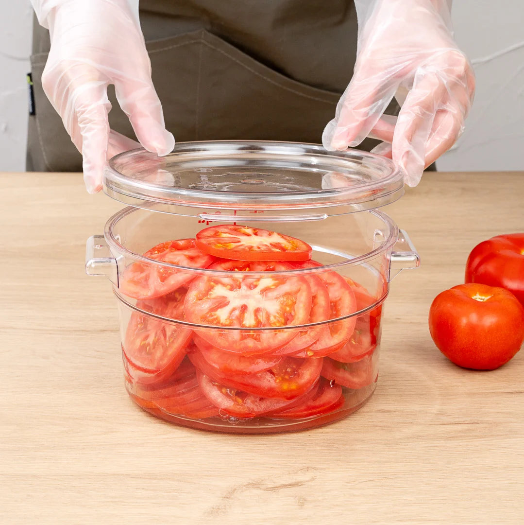 Restaurantware Met Lux Round Clear Plastic Lid, for 2 & 4qt Food Storage Containers - Restaurant Equipment and Smallwares - Canadian Distribution - Ships Free Within Canada on Orders Above CAD $199