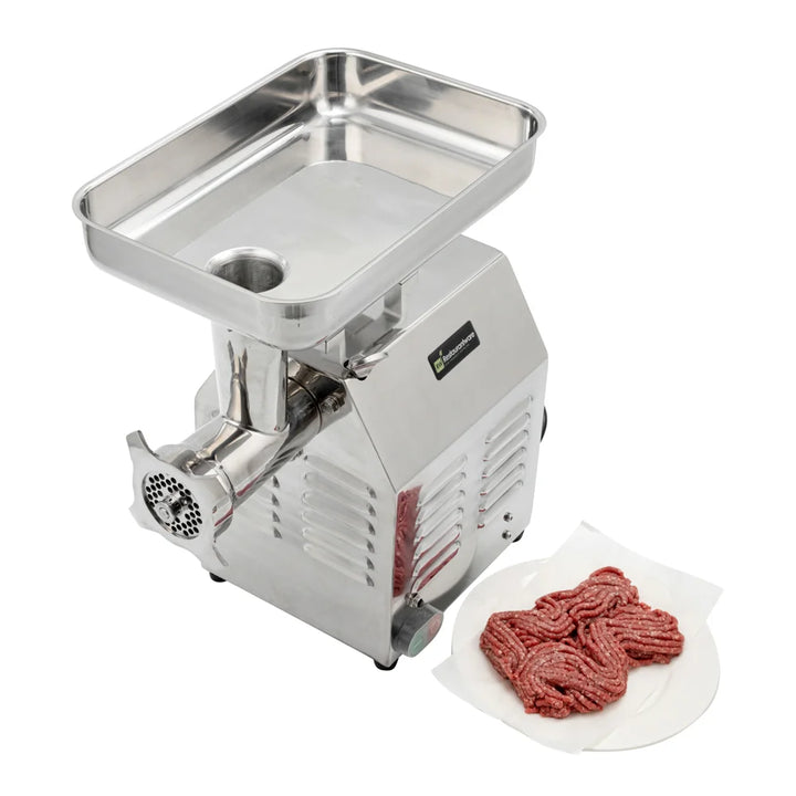 Restaurantware Hi Tek #12 Stainless Steel Electric Meat Grinder - Restaurant Equipment and Smallwares - Canadian Distribution - Ships Free Within Canada on Orders Above CAD $199