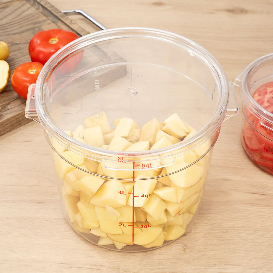 Restaurantware Met Lux Round Clear Plastic Lid, for 6 & 8qt Food Storage Containers - Restaurant Equipment and Smallwares - Canadian Distribution