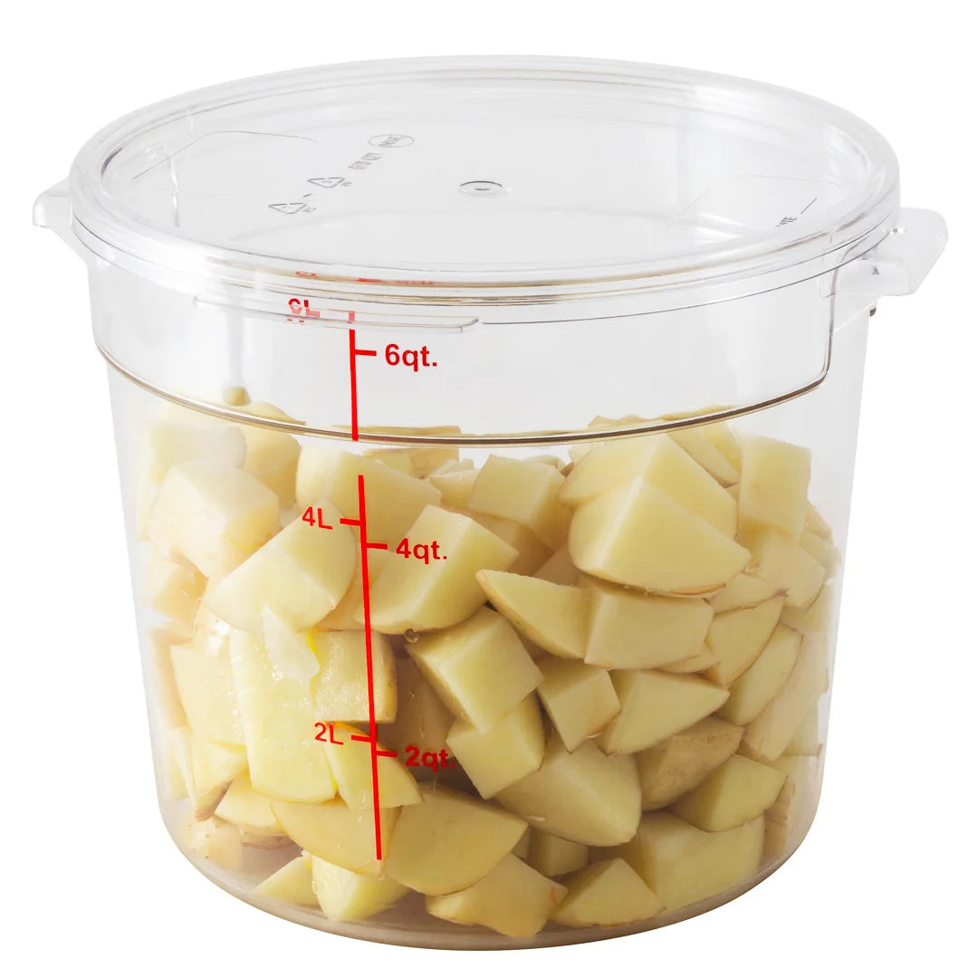 Restaurantware Met Lux Round Clear Plastic Lid, for 6 & 8qt Food Storage Containers - Restaurant Equipment and Smallwares - Canadian Distribution - Ships Free Within Canada on Orders Above CAD $199