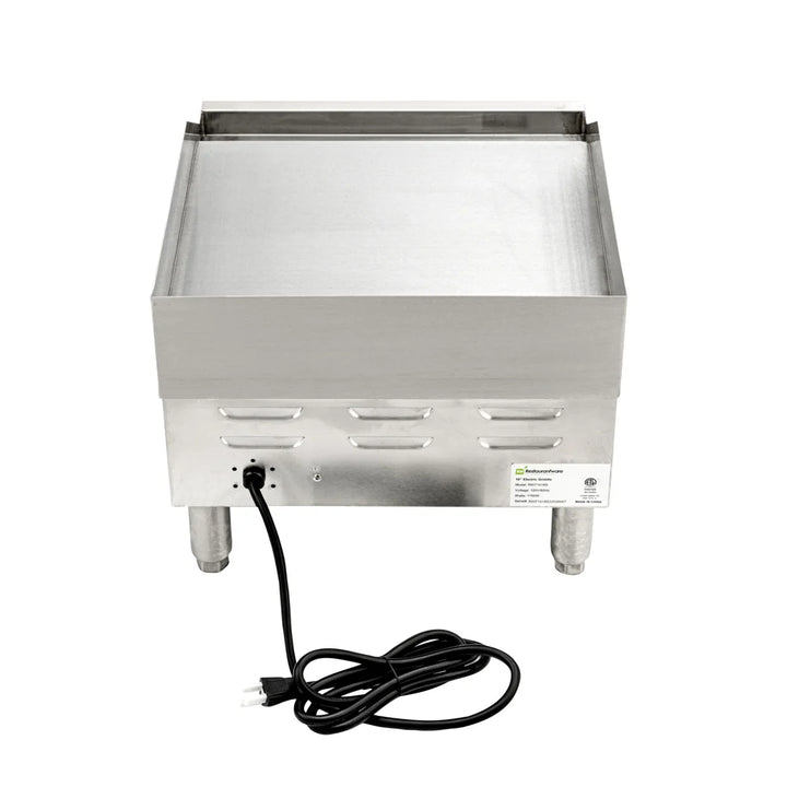 Restaurantware Hi Tek 16In Stainless Steel Electric Countertop Griddle, 120 Volt - Restaurant Equipment and Smallwares - Canadian Distribution