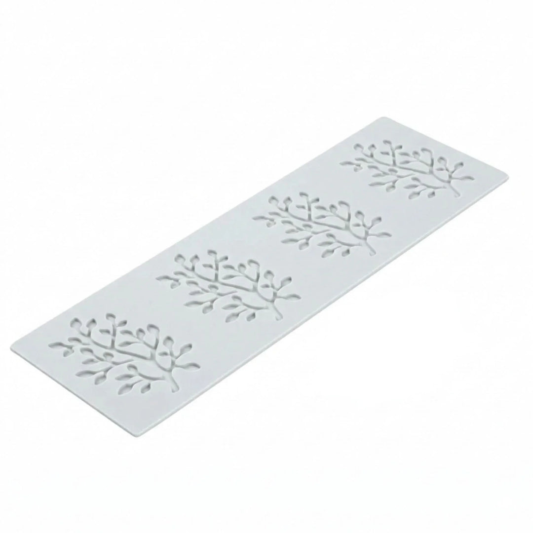 Restaurantware Pastry Tek Gray Silicone Branch With Leaves Fondant Impression Mat - Restaurant Equipment and Smallwares - Canadian Distribution