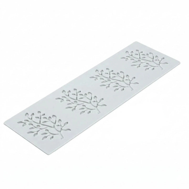 Restaurantware Pastry Tek Gray Silicone Branch With Leaves Fondant Impression Mat - Restaurant Equipment and Smallwares - Canadian Distribution