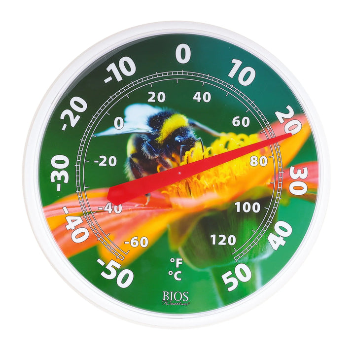 BIOS Weather 12In Outdoor Dial Thermometers, Bumble Bee - Restaurant Equipment and Smallwares - Canadian Distribution