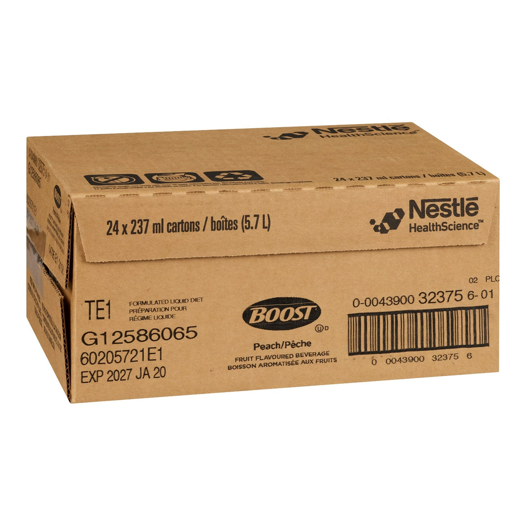 Boost Boost Peach Fruit Beverage Supplement - Canadian Distribution - Ships Free Within Canada on Orders Above CAD $199