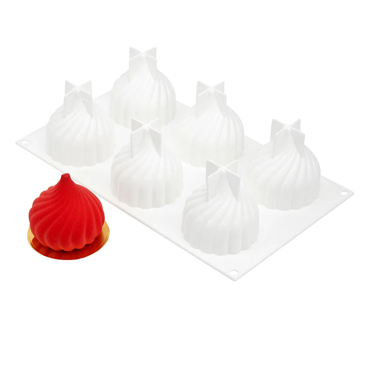 Restaurantware Pastry Tek 6-Compartment Silicone Spiral Mold - Restaurant Equipment and Smallwares - Canadian Distribution - Ships Free Within Canada on Orders Above CAD $199