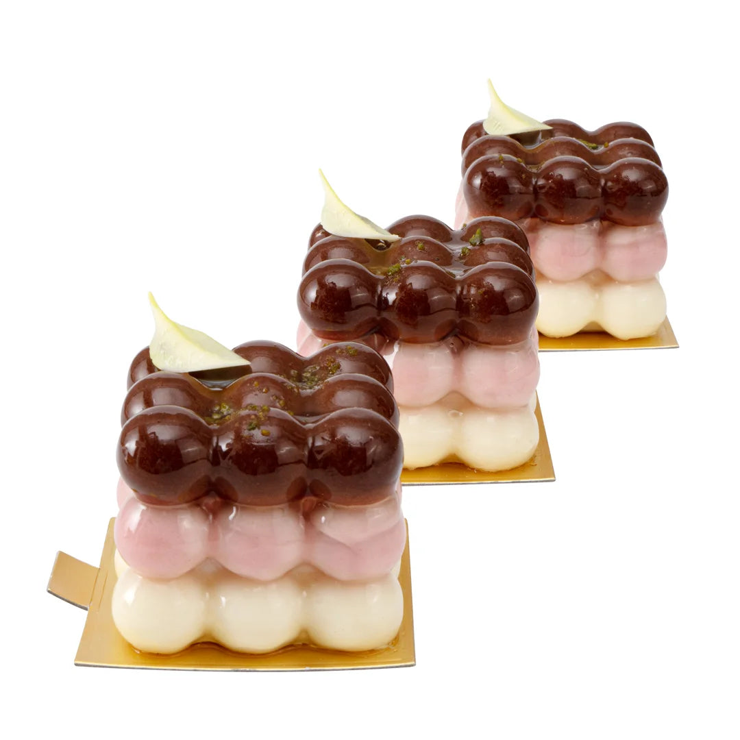 Restaurantware Pastry Tek 6-Compartment Silicone Bubble Cube Mold - Restaurant Equipment and Smallwares - Canadian Distribution - Ships Free Within Canada on Orders Above CAD $199