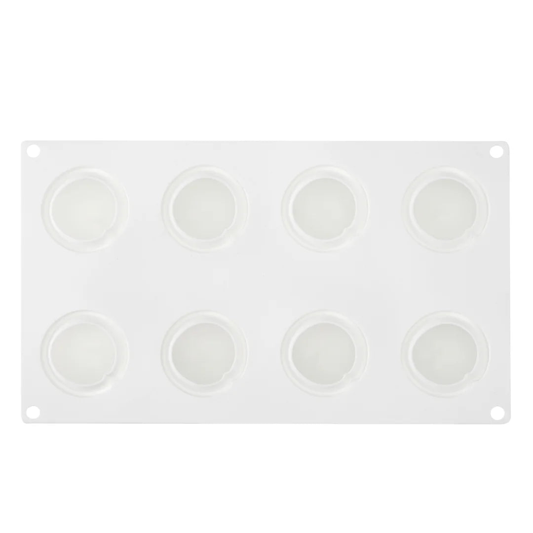 Restaurantware Pastry Tek 8-Compartment Silicone Peach Mold - Restaurant Equipment and Smallwares - Canadian Distribution