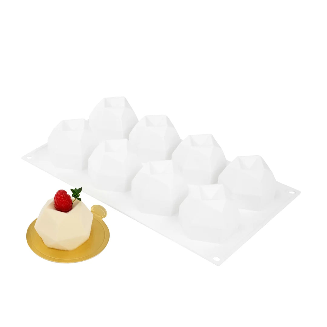 Restaurantware Pastry Tek 8-Compartment Silicone Diamond Sphere Molds - Restaurant Equipment and Smallwares - Canadian Distribution - Ships Free Within Canada on Orders Above CAD $199