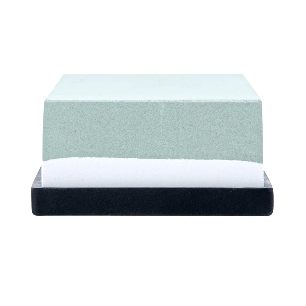Restaurantware 2-Sided Sensei Whetstone Knife Sharpener Set, 400 & 1000 Grit, With Silicone Holder - Restaurant Equipment and Smallwares - Canadian Distribution