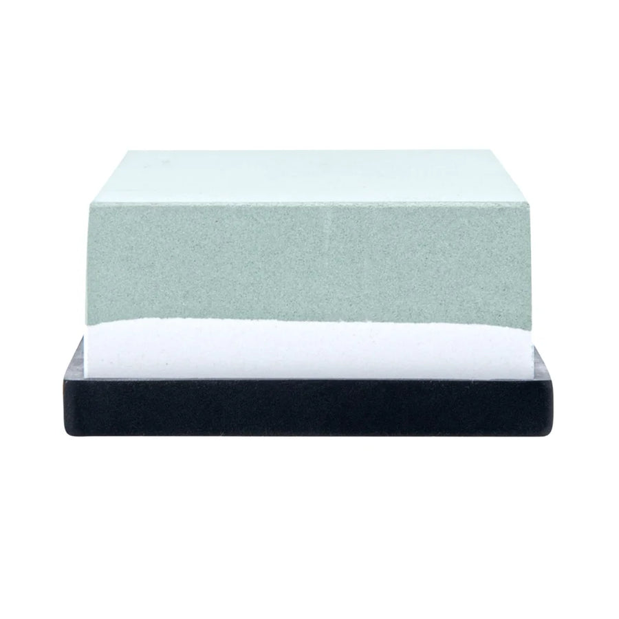 Restaurantware 2-Sided Sensei Whetstone Knife Sharpener Set, 400 & 1000 Grit, With Silicone Holder - Restaurant Equipment and Smallwares - Canadian Distribution