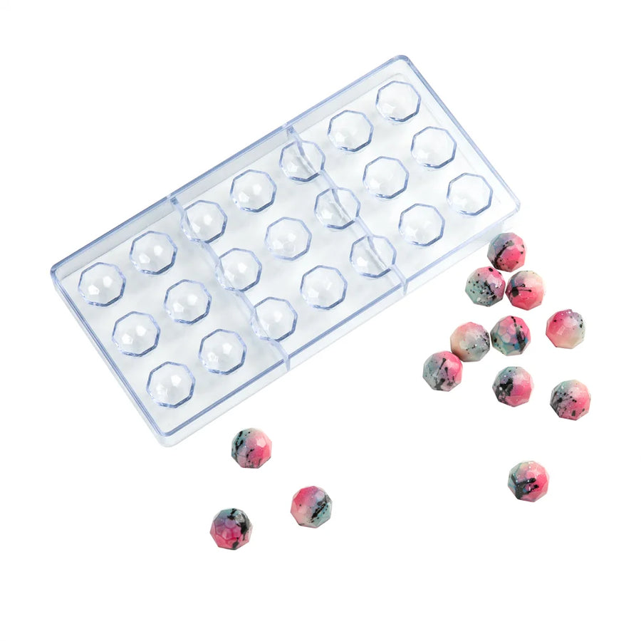 Restaurantware Pastry Tek 21-Compartment Diamond Candy & Chocolate Mold, Polycarbonate - Restaurant Equipment and Smallwares - Canadian Distribution