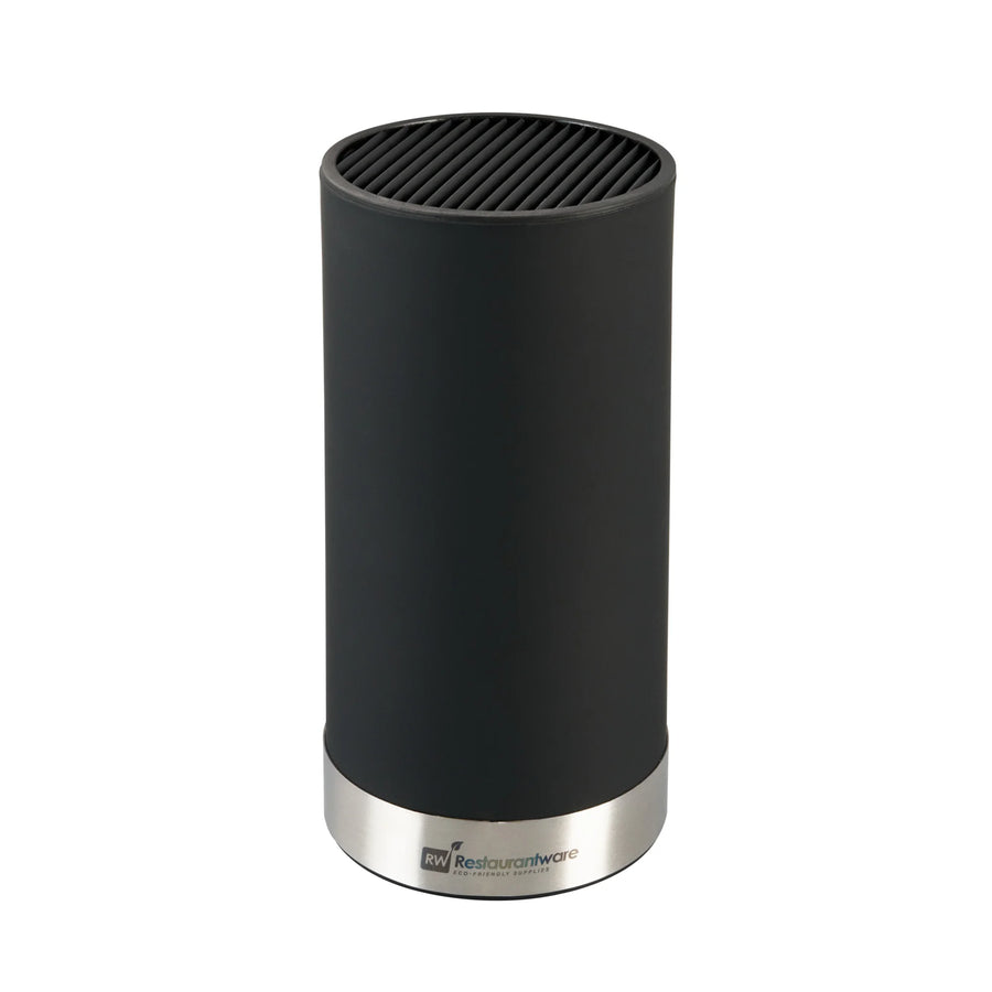 Restaurantware Sensei 4.25 x 4.25 x 9In Knife Block, Black, Soft Touch, Round - Restaurant Equipment and Smallwares - Canadian Distribution