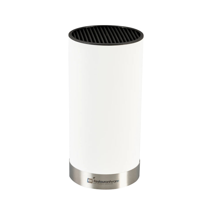 Restaurantware Sensei 4.25 x 4.25 x 9In Knife Block, White, Soft Touch, Round - Restaurant Equipment and Smallwares - Canadian Distribution