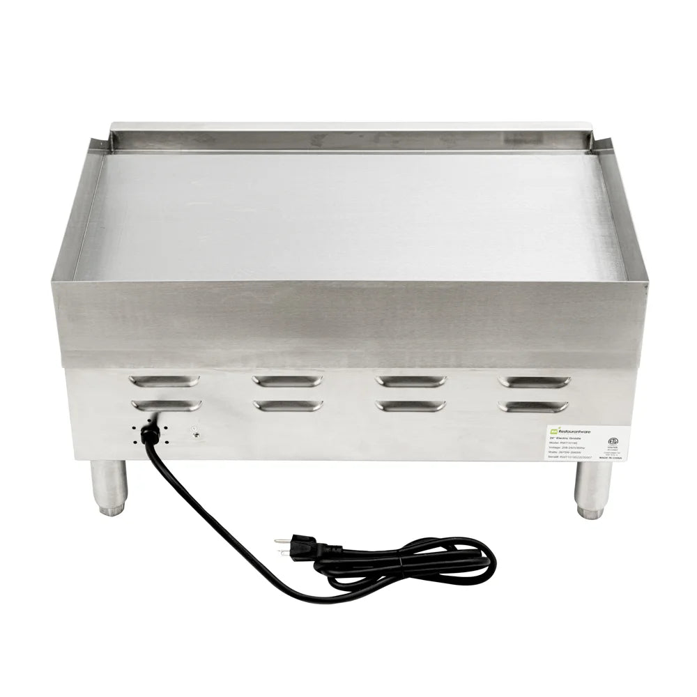Restaurantware Hi Tek 24In Stainless Steel Electric Countertop Griddle, 208/240V - Restaurant Equipment and Smallwares - Canadian Distribution