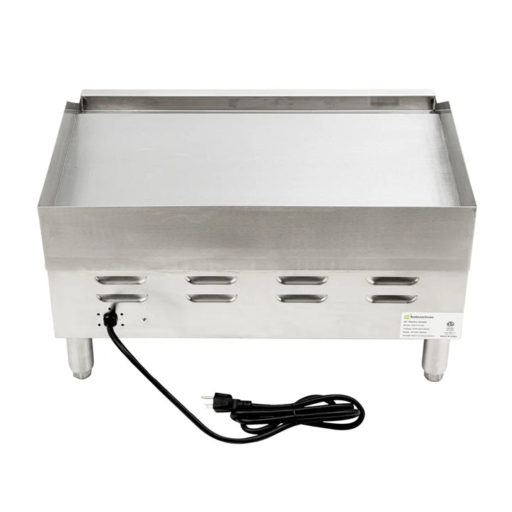 Restaurantware Hi Tek 24In Stainless Steel Electric Countertop Griddle, 208/240V - Restaurant Equipment and Smallwares - Canadian Distribution
