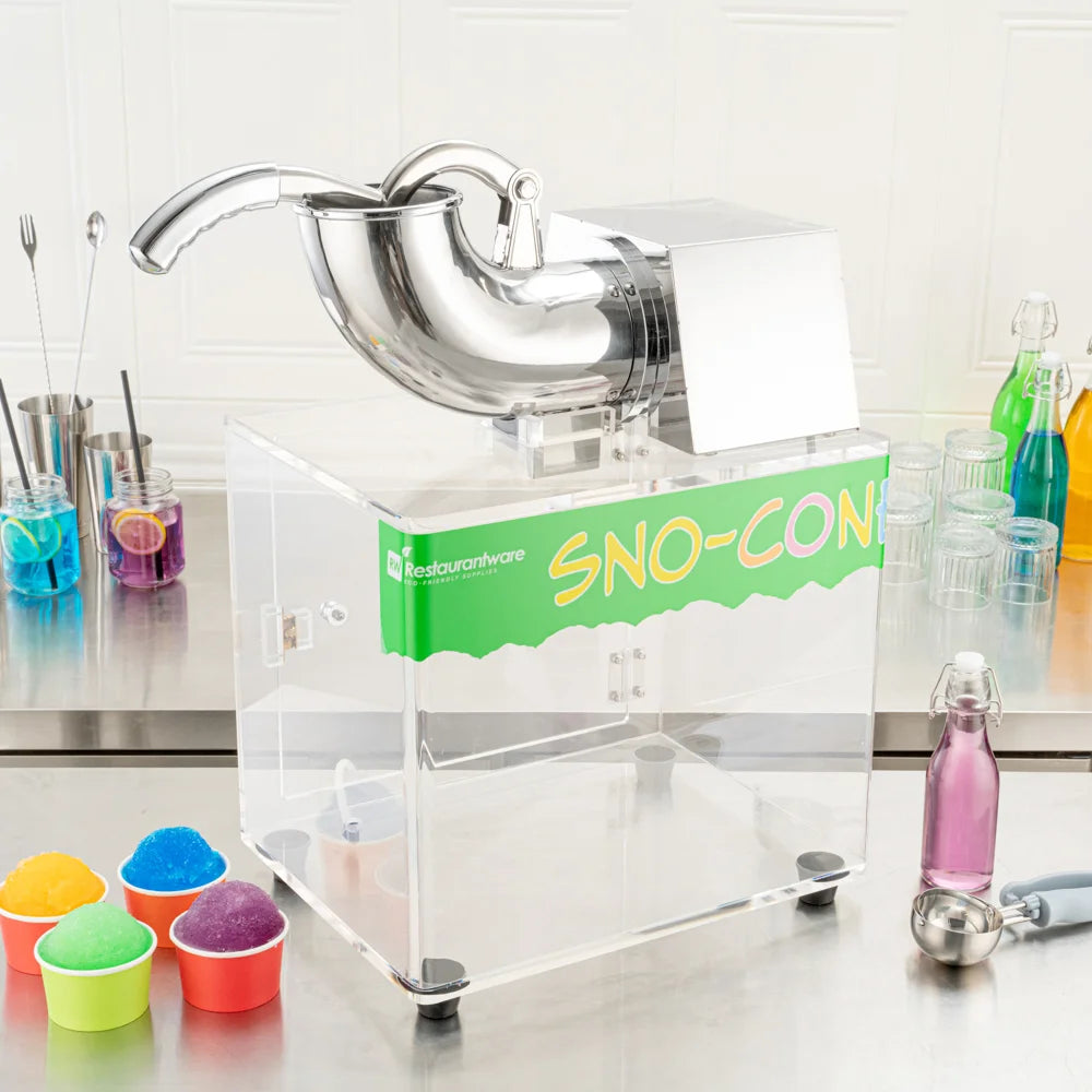 Restaurantware Hi Tek Snow Cone Machine, Clear - Restaurant Equipment and Smallwares - Canadian Distribution - Ships Free Within Canada on Orders Above CAD $199