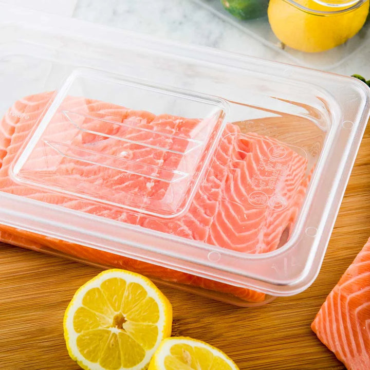 Restaurantware Met Lux Rectangular Clear Plastic Lids, for Quarter-Size Cold Storage Food Containers - Restaurant Equipment and Smallwares - Canadian Distribution - Ships Free Within Canada on Orders Above CAD $199