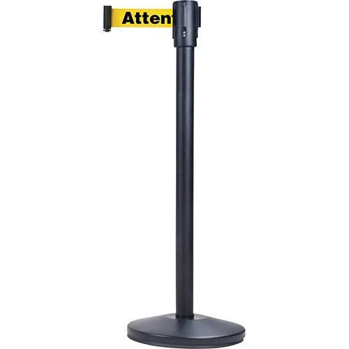 Zenith Black Crowd Control Posts, With Yellow Cassette, Caution Do Not Enter - Restaurant Equipment and Smallwares - Canadian Distribution