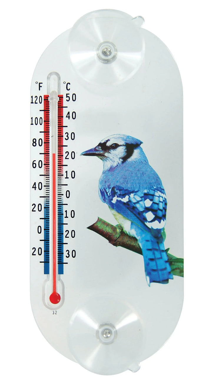 BIOS Weather Indoor & Outdoor Thermometers, Blue Jay, With Suction Cup - Restaurant Equipment and Smallwares - Canadian Distribution