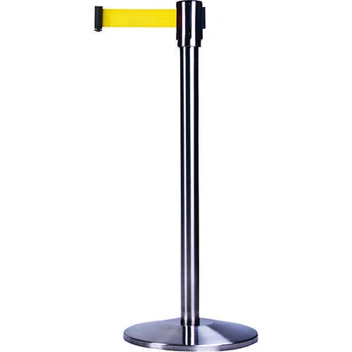 Zenith Stainless Steel Crowd Control Posts, With Yellow Cassette - Restaurant Equipment and Smallwares - Canadian Distribution