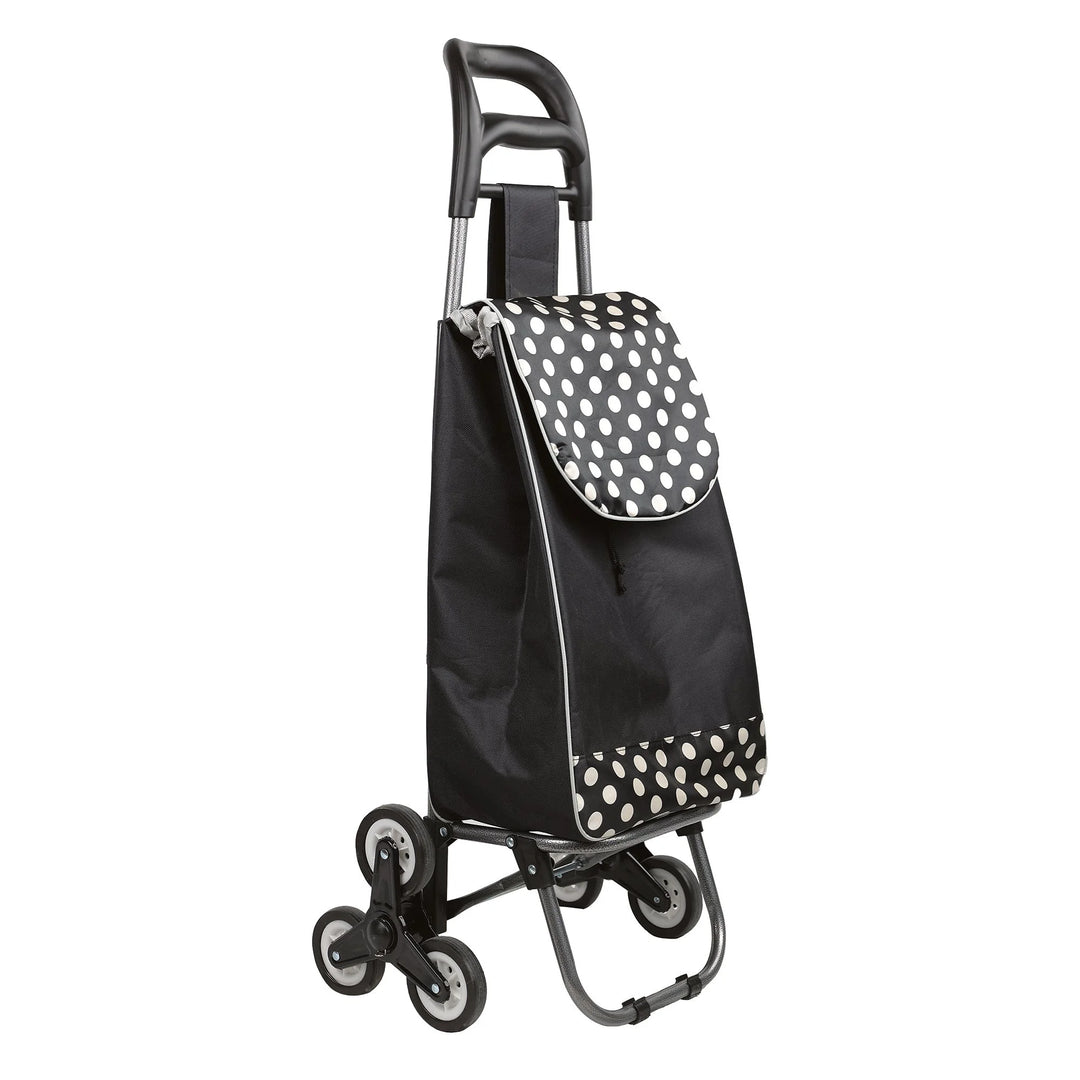 BIOS Living Black Polka Dot Rolling Shopping Carts, 3 Wheel - Restaurant Equipment and Smallwares - Canadian Distribution