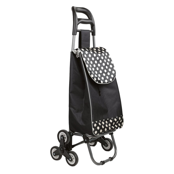 BIOS Living Black Polka Dot Rolling Shopping Carts, 3 Wheel - Restaurant Equipment and Smallwares - Canadian Distribution
